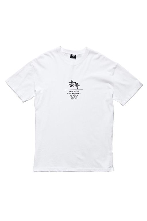 Stussy Mens City Stack T Shirt White - ZFKGB6025